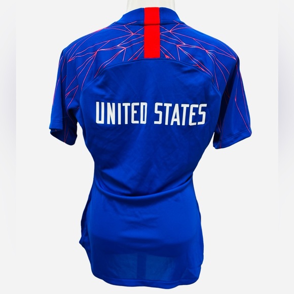 Nike USA Soccer Dri Fit Crew Neck Blue Tee Shirt Jersey Size S - Picture 7 of 9